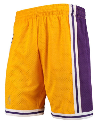 Los Angeles Lakers Mitchell & Ness Hardwood Classics Team Swingman Shorts - Gold