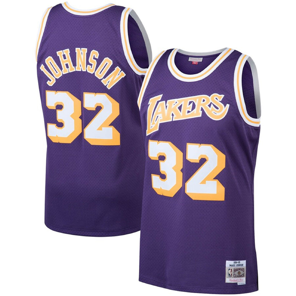 Magic Johnson Signed Mitchell & Ness Throwback LA Lakers Jersey
