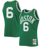 Men's Mitchell & Ness Bill Russell Kelly Green Boston Celtics 1962-63 Hardwood Classics Swingman Jersey