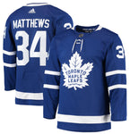 Men's Toronto Maple Leafs Auston Matthews adidas Blue Home Primegreen Authentic Pro Player - Jersey