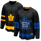 Men's Toronto Maple Leafs Fanatics Branded Black - Alternate Premier Breakaway Reversible Blank Jersey