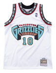 Men's Vancouver Grizzlies Mike Bibby #10 White Mitchell N Ness Swingman Player Jersey