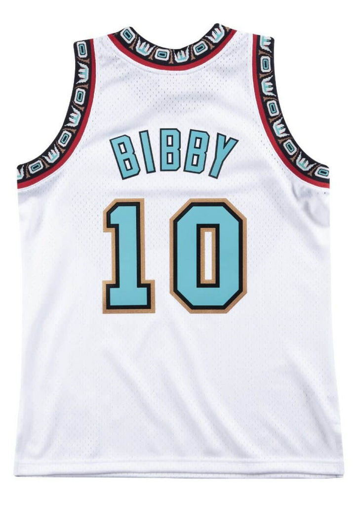 Men's Mitchell & Ness Mike Bibby Teal Vancouver Grizzlies Hardwood Classics Off-Court Swingman Jersey Size: Small