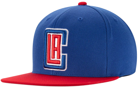 Men's LA Clippers Mitchell & Ness Blue/Red Two-Tone Wool Snapback Hat