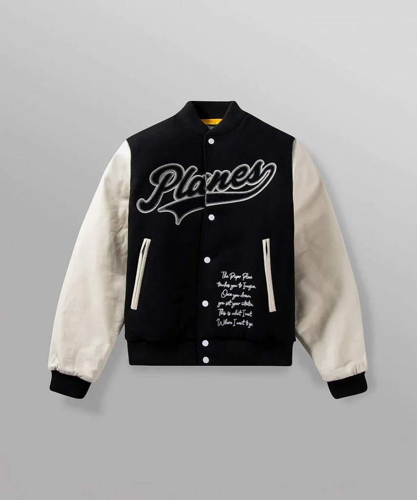 Paper Plane Varsity Jacket – The Sports Collection