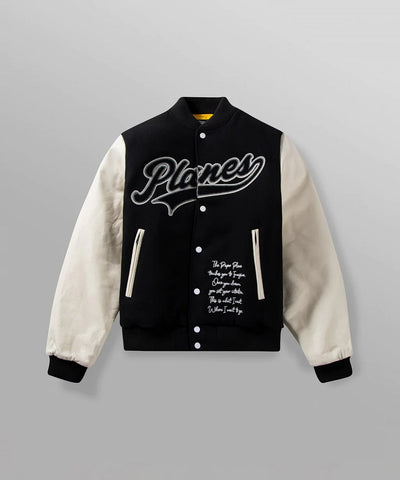 Paper Plane Varsity Jacket