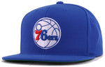 Philadelphia 76ers Mitchell & Ness Blue Wool Snapback Hat