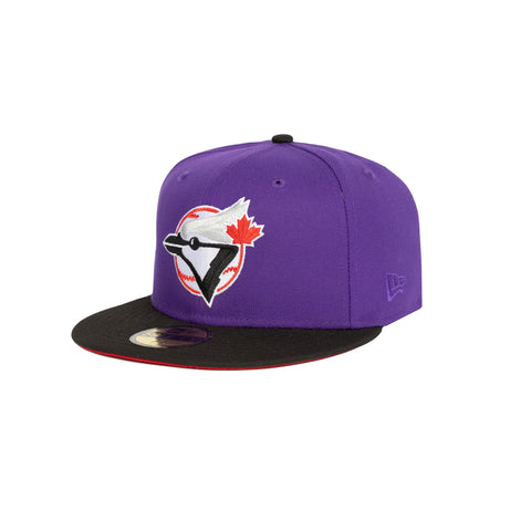Black Toronto Blue Jays Flame Pattern Icy Blue Bottom 1992 World Series Side Patch New Era 59FIFTY Fitted 8