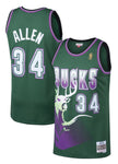 Ray Allen Milwaukee Bucks Mitchell & Ness 1996-97 Hardwood Classics Swingman Jersey - Kelly Green