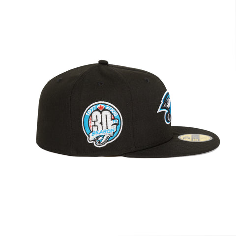 Toronto Blue Jays 30th Season New Era 59FIFTY Fitted Hat (oceanside Blue Pinot Red Toasted Peanut Under BRIM) 7 1/8