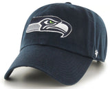 Seattle Seahawks NFL ’47 Brand Adjustable Unstructured Clean Up Dark Blue Hat