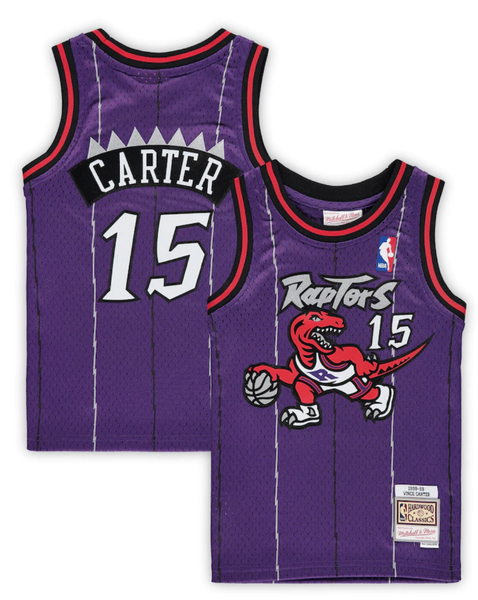 NEW Toronto Raptors #15 Vince Carter Purple White Classic Swingman Jersey