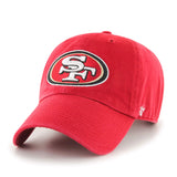 San Francisco 49ers NFL ’47 Adjustable Unstructured Clean Up Purple Hat- Red