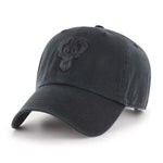 Milwaukee Bucks '47 Black on Black Clean Up Adjustable Hat