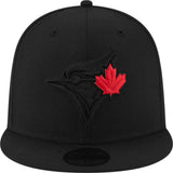 New Era Toronto Blue Jays 59Fifty Mens Fitted Hat - Black & Red Maple Leaf