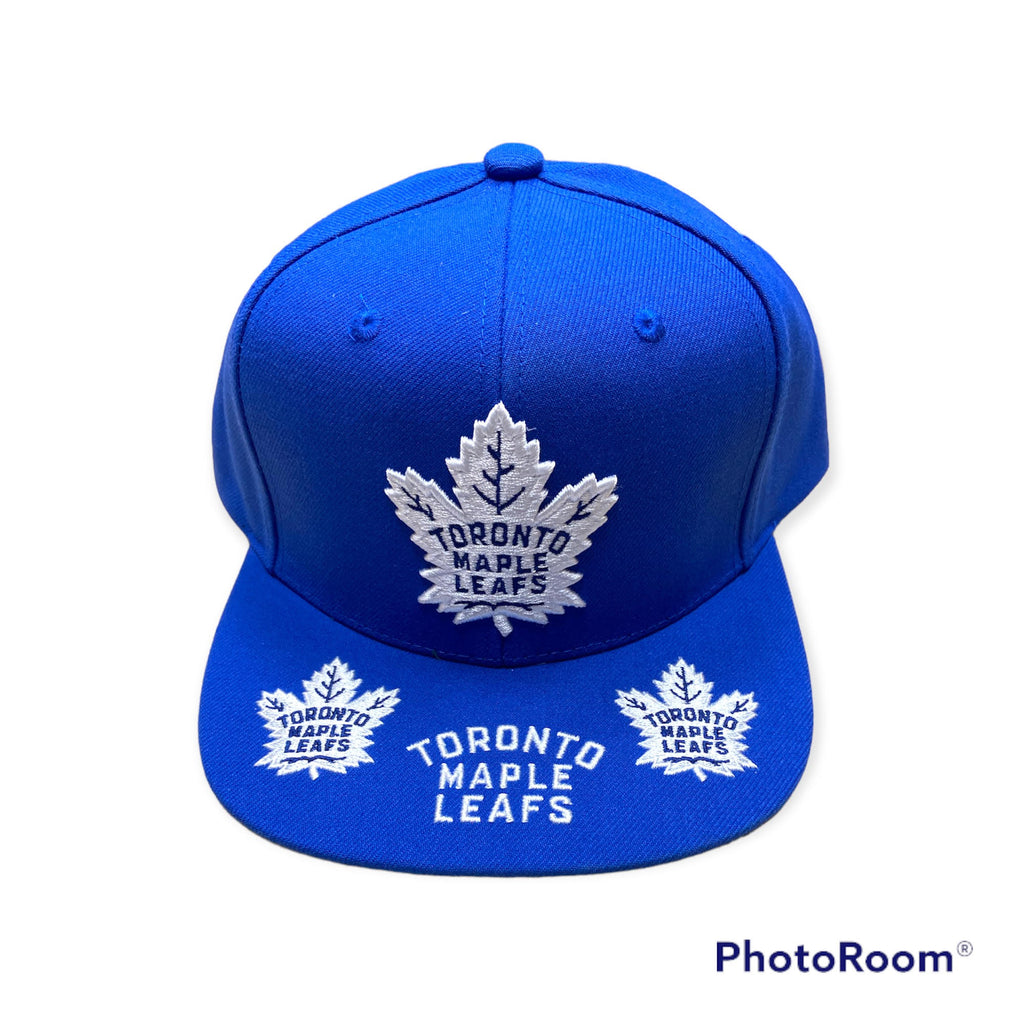 Toronto Maple Leafs Mitchell & Ness Vintage Snapback Hat - Cream/Blue